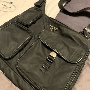 Authentic black Vela Nylon PRADA crossbody bag